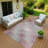 Machine Washable Indoor/Outdoor Huseby ACN2271 Stripes Rug-1476287810