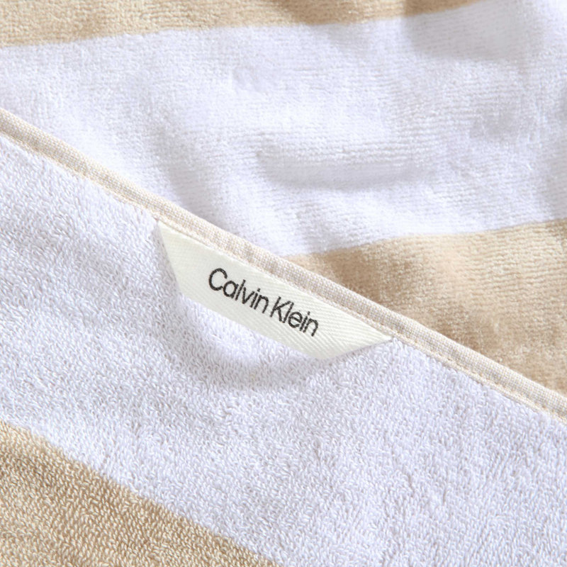 Ensemble de serviettes de plage Calvin Klein, Beach Beach - logo beige