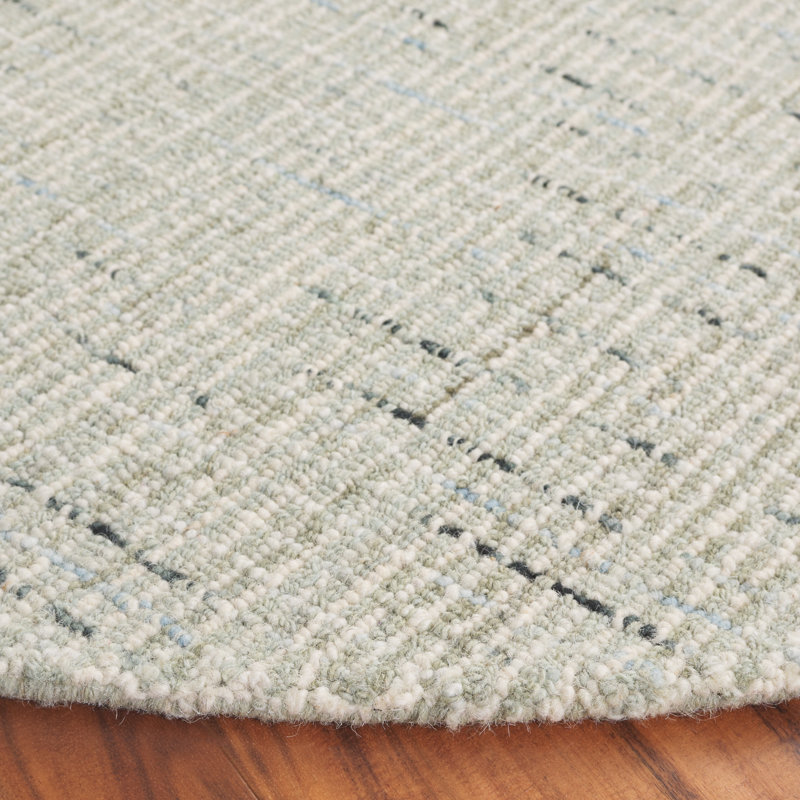 Wool Hand Tufted Area Rug, Round 122 X 122
