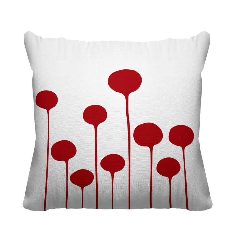 Housse et insert de coussin carré extérieur Courtland, Rouge, L 19 po x H 19 po