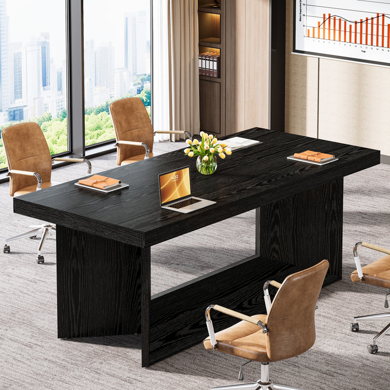 63'' Rectangle Computer Desk, Black