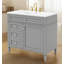 Meuble-lavabo moderne 36 "avec lavabo supérieur-101530198