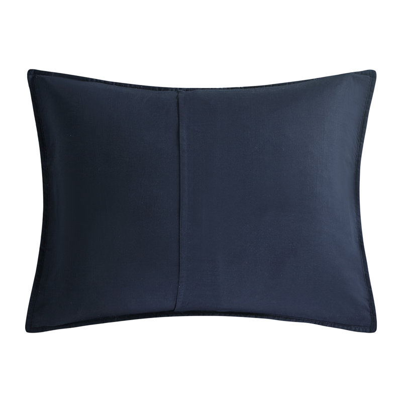 Blue and Gray Cotton Quilted Standard Sham