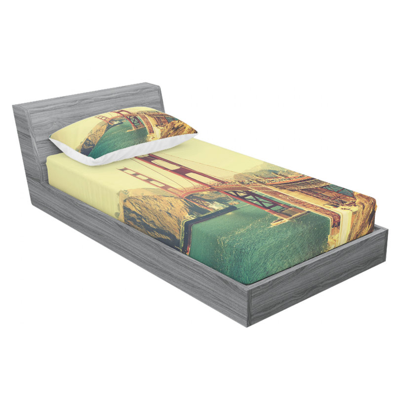 Microfiber Sheet Set, Twin Sheet Set with Fitted Sheet