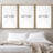 Mid Century Modern Boho Duotone Beige Abstract Shape Framed Canvas 3 Pieces Print Wall Art Neutral Decor-73227862-73227861