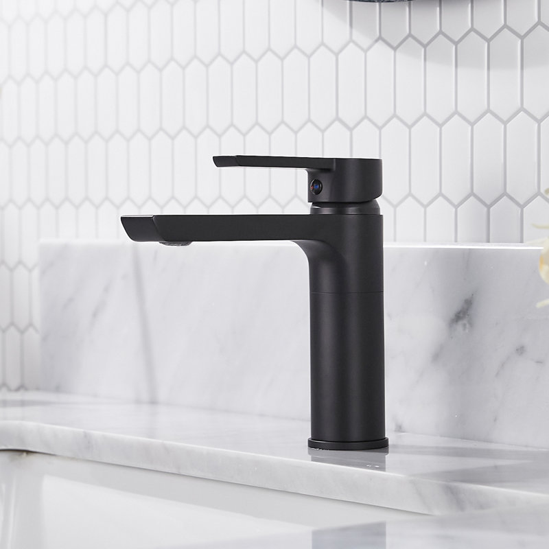 Robinet de salle de bain à un trou, Noir