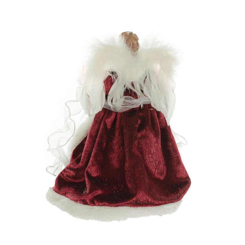 14'' Handmade Fabric Lighted Tree Topper
