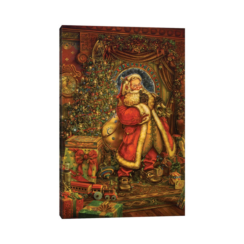 Christmas Presence by Myles Pinkney - Wrapped Canvas Painting, 20.32 cm H x 30.48 cm W