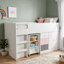 Liston Single (3') Mid Sleeper Bed Frame with Built in Desk and Ladder