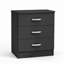 Tunis 3 Drawer Chest Of Drawers - Matt Finish, Scratch Resistant, Brushed Chrome Metal Handles-401965228