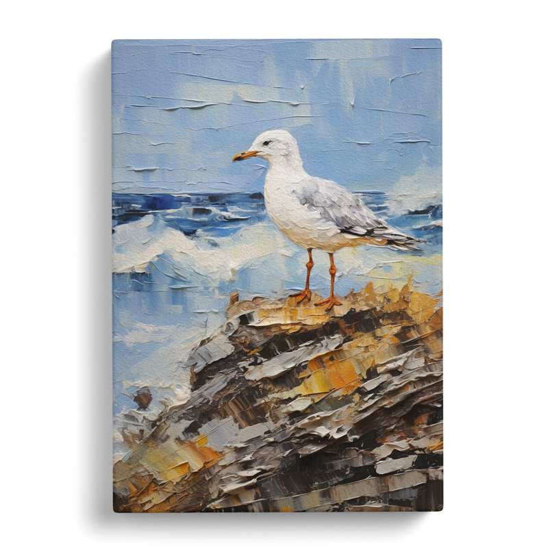 Seagull Impressionism No.2 - Print, 50cm H x 35cm W x 3cm D