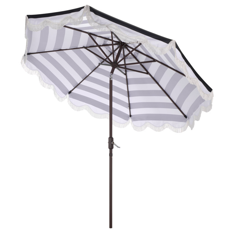 Parasol à manivelle 9 pi Lucerna, Rayure noire