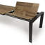 Eliass 220 cm Extendable Oak Rectangular Wood Top Dining Table with Iron Base