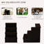 Escalier pour animaux de compagnie, brun - pour petits chiens et chats de 22 lb ou moins, avec coussin Easy By Hygienic confortable