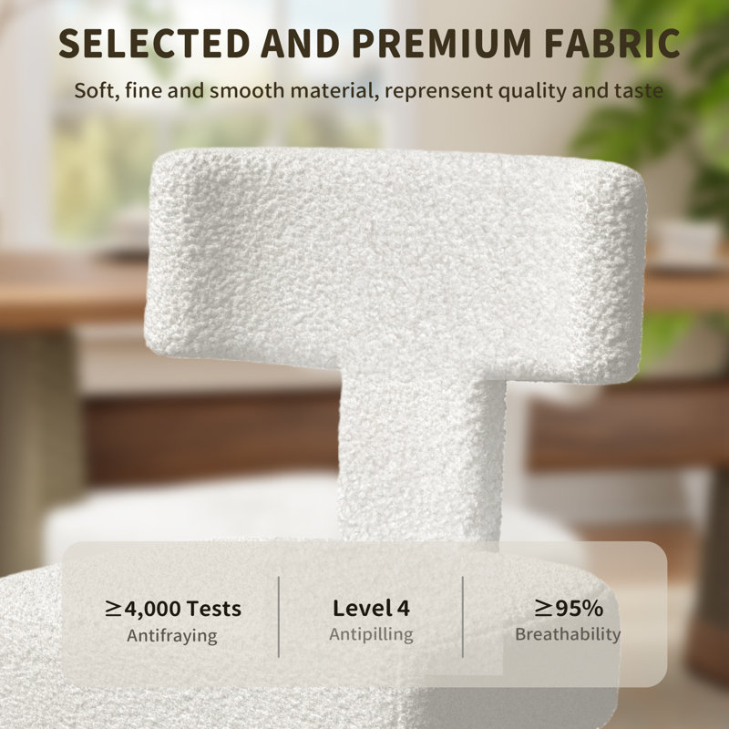 Ensemble de chaises de salle à manger rembourrées Modern, Beige