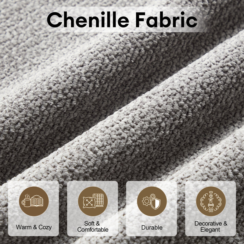 Chaise d'appoint rembourrée avec accoudoirs, Gris