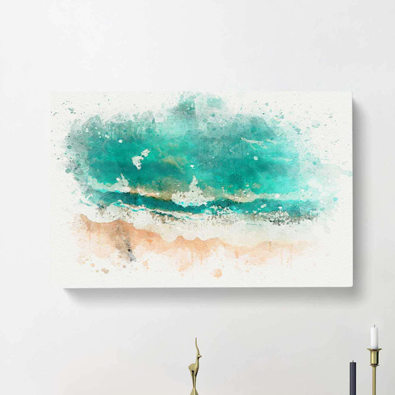 Monterey Beach In California In Abstract - Wrapped Canvas, 60cm H x 91cm W x 3cm D