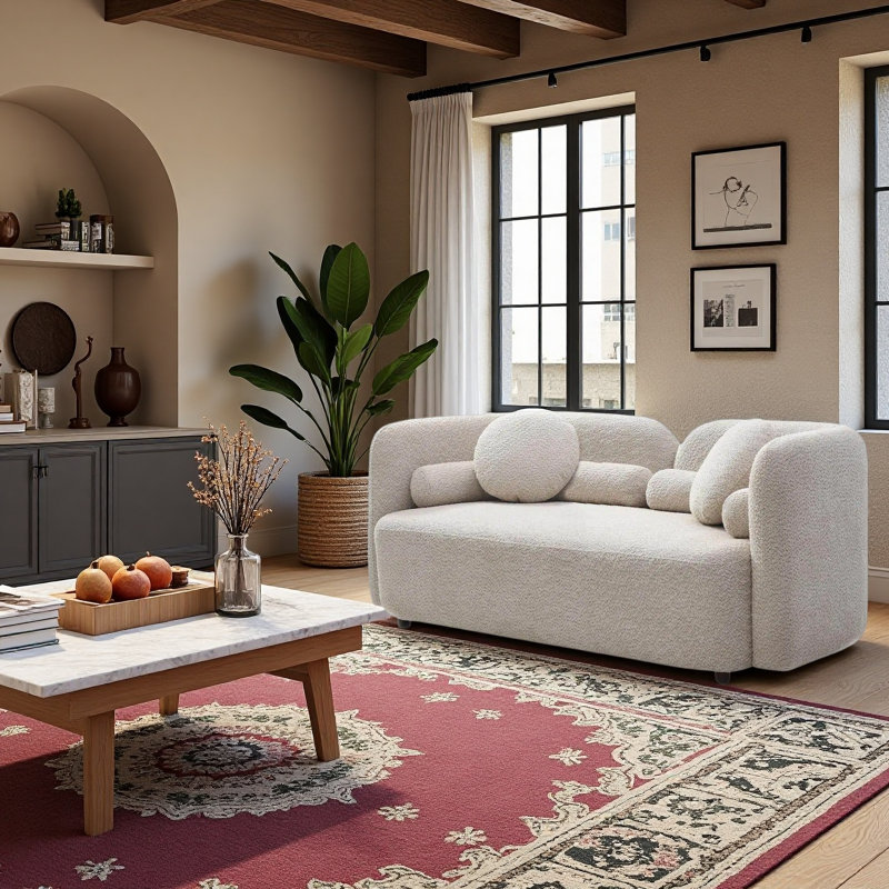 Canapé 69 po 69 po, Beige, H 34,65 po x l 69,29 po x P 28,35 po