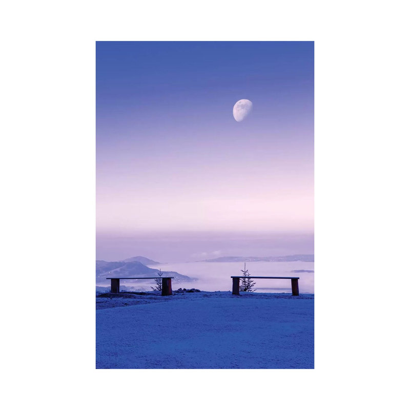 Above The Clouds Under The Moon by Beli - Painting on Canvas, 66.04cm H x 45.72cm W x 3.81cm D, Wrapped Canvas