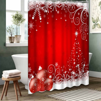 Gold Waterproof Shower Curtain, Shower Curtains for Bathroom with 12 Hooks