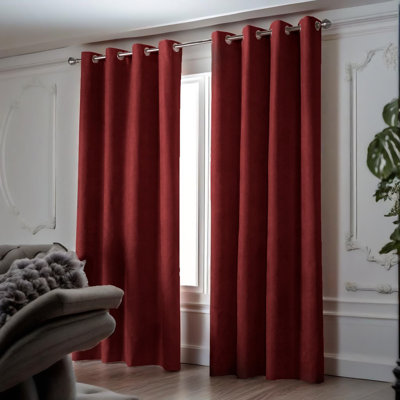 Nalaiyah Velvet Chenille Eyelet Room Darkening Curtains