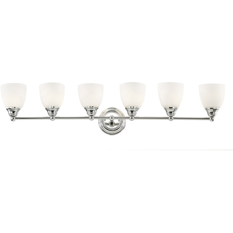 Éclairage pour meuble-lavabo 6 lumières, Chrome poli