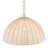 1-Light Modern Farmhouse Pendant Light with Large Linen Drum Shade, Adjustable Height 17-94", Dimmable E26 Fixture for Kitchen Island Dining Room Living Room, ETL Listed, Gold/Beige
