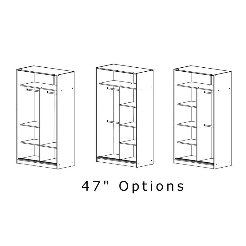 Chico Armoire, 85" H x 47" W x 24" D, Mahogany