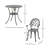 Copper Cast Aluminum Bistro Including Ice Bucket For Outdoors 3pc With Cool Holder In Hue