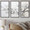 Minimalisme blanc et gris Cherry Blossom II - impression d'art mural cerisier en fleurs