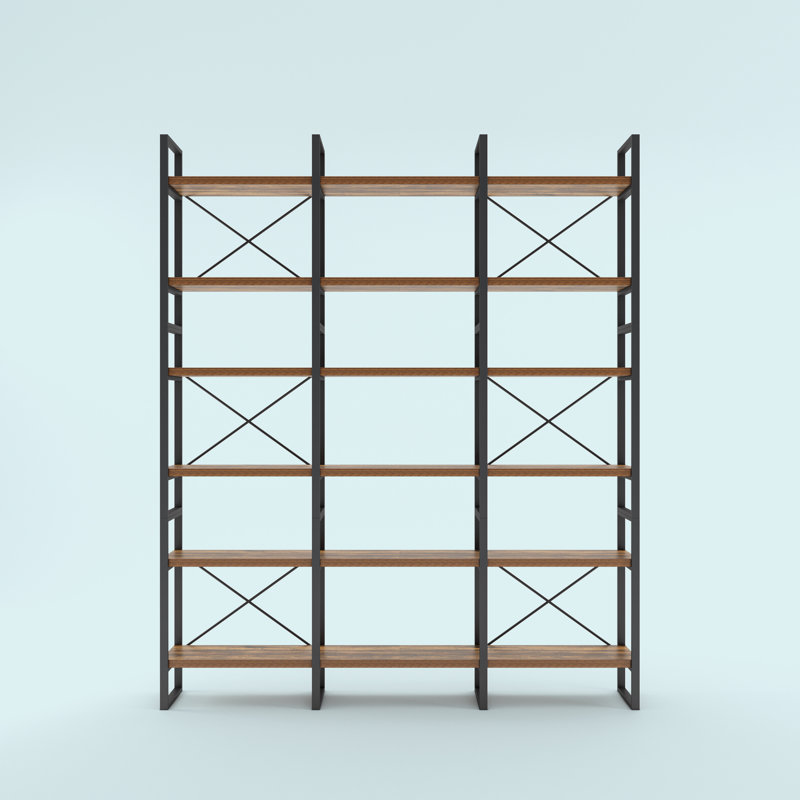 Bibliothèque Longmont, (6 Shelves) 85"H x 70.9"W x 12.6"D.