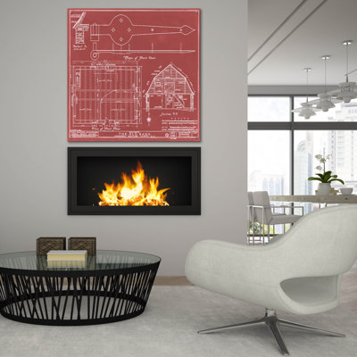  «Rockland County Barn 2» par Annie Warren, art mural en verre acrylique, 36 po x 36 po