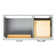 Tidworth 42'' Solid Wood Single Bathroom Vanity with 1.5'' Carrara Marble Top, Left Offset Rectangular Sink