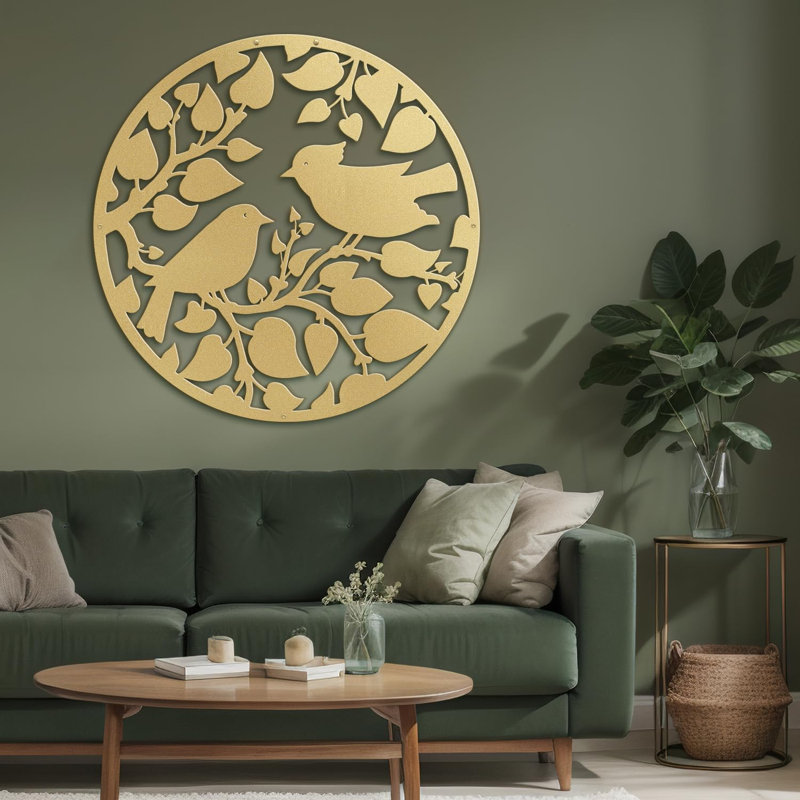 Wall Decor Metal, Gold, 30" H x 30" W x 0.05" D
