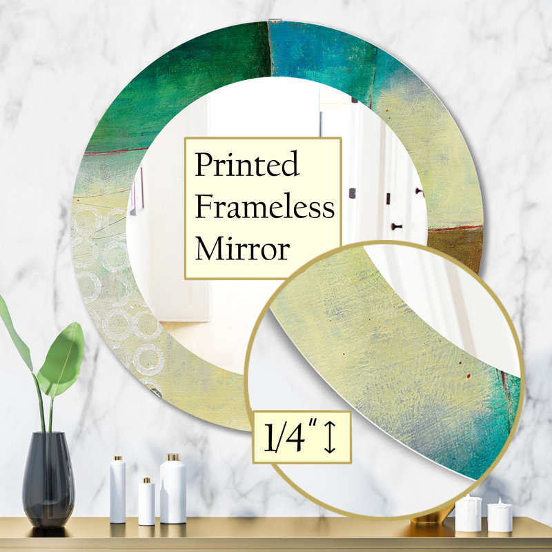 Miroir décoratif côtier abstrait, H 31,5 po x l 23,7 po