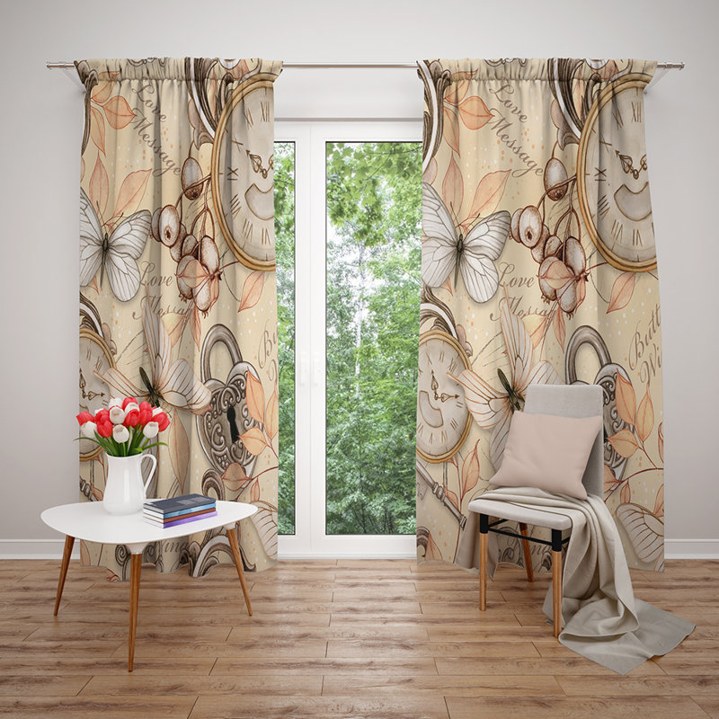 Semi Sheer Curtain Pair, 20" W x 82" L