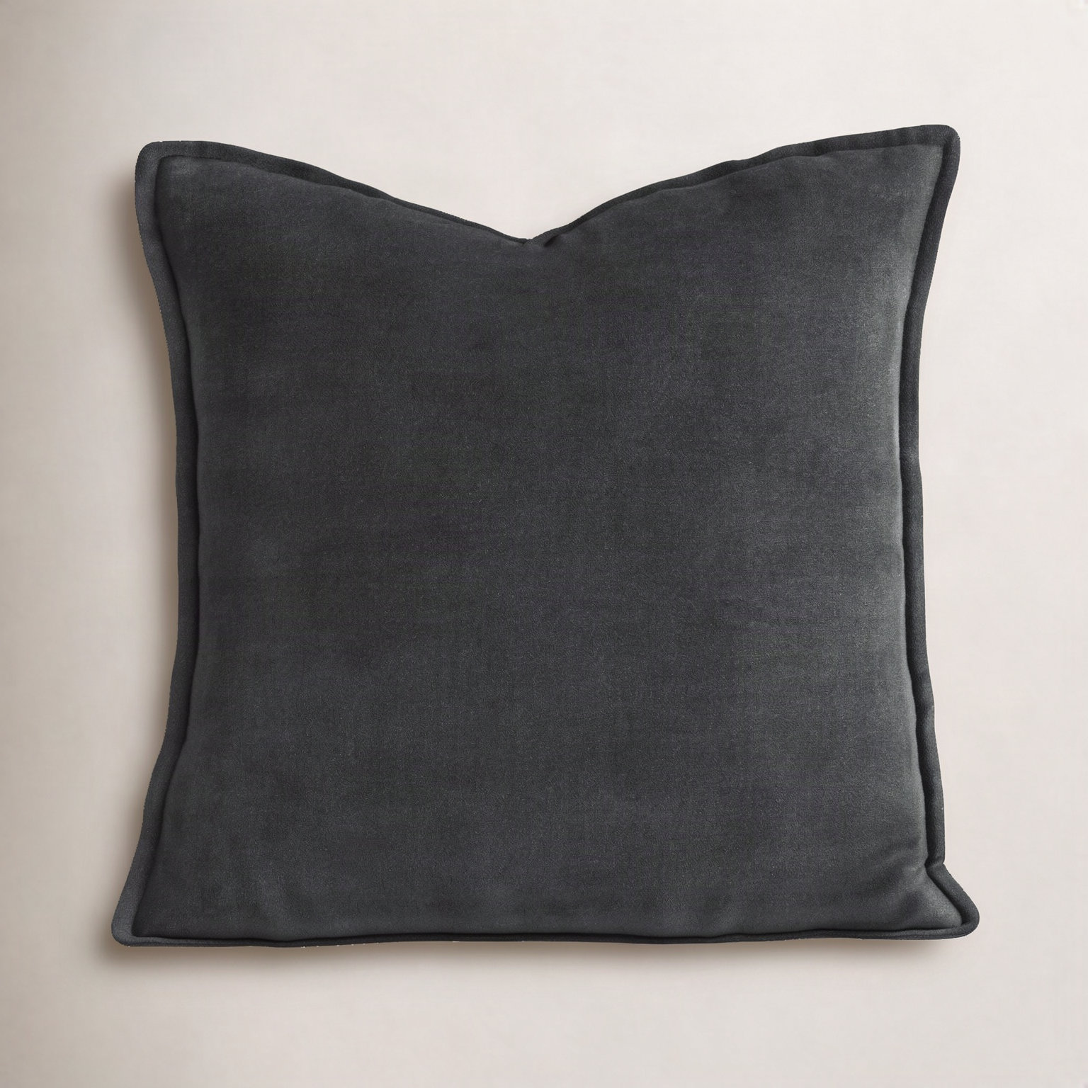 Edgar Pillow Cover, Square 22", Charcoal, Pillow Cover Only - No Insert