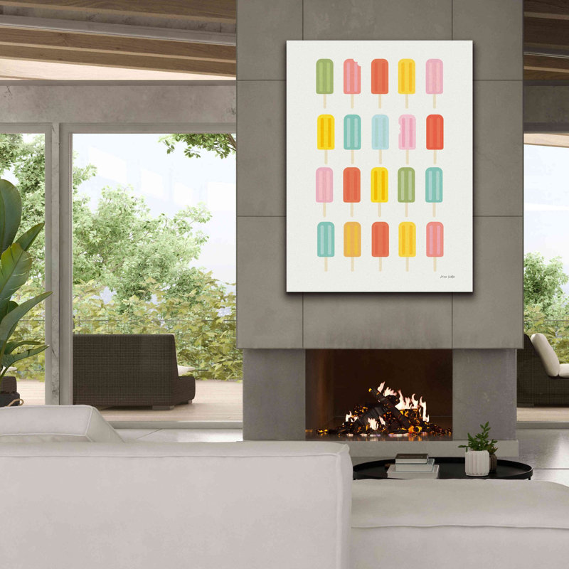 «Colorful Popsicles» par Ann Kelle Designs, art mural sur toile, H 54 po x l 40 po x P 1,5 po