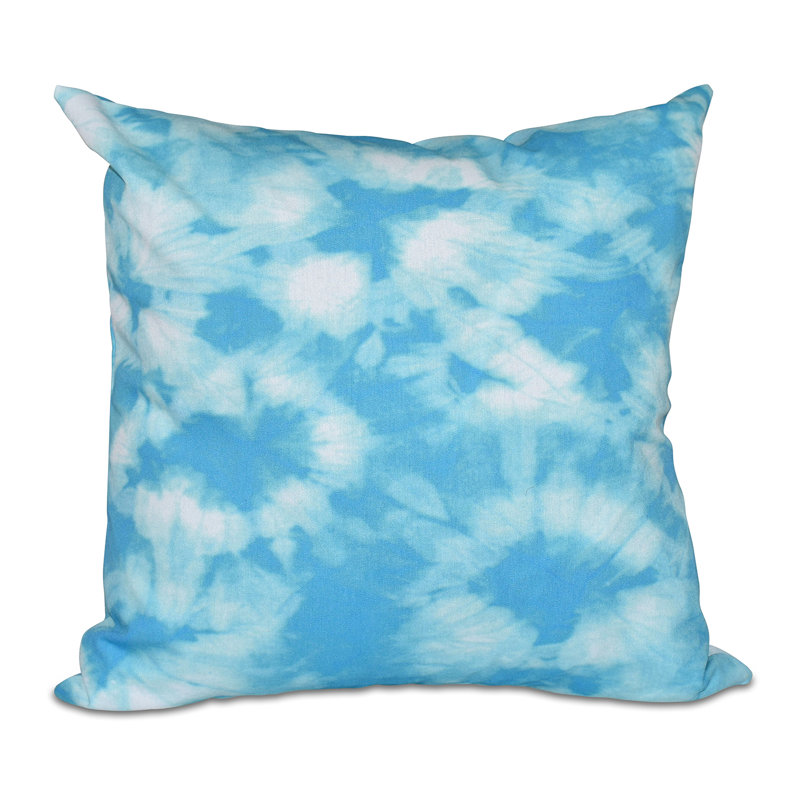 Floral Outdoor Reversible Throw Pillow, Turquoise