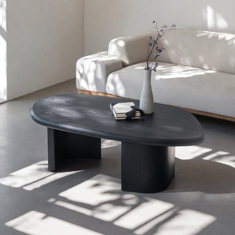 Table basse en bois de frêne en forme de Wabi-sabi