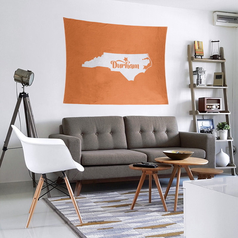 Tapisserie Durham North Carolina, H 51 po x l 60 po, Orange