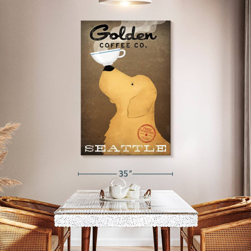 Tergel Golden Coffee Co, 51" H x 34" W