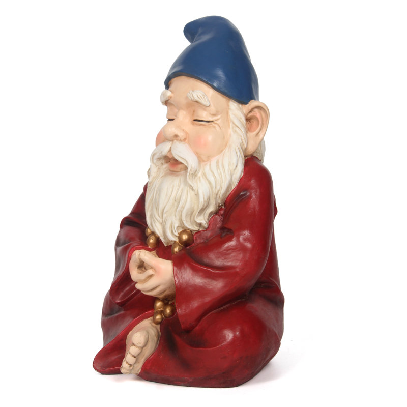  Zen Garden Gnome Statue, 38.1cm H × 21.6cm D × 24.8cm D