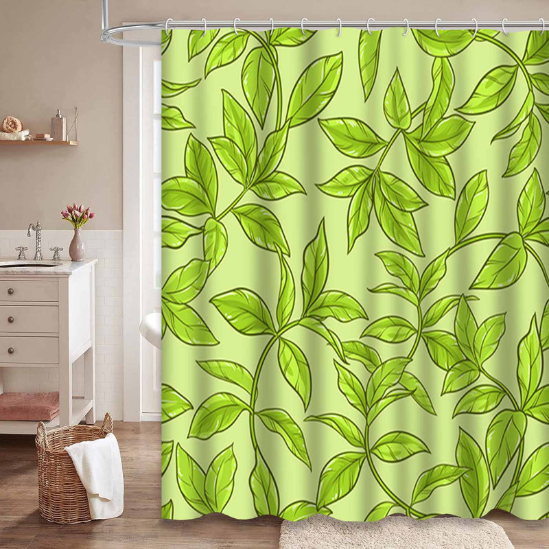 Rideau de douche avec 12 crochets Tea Leaf, 72" L x 72" W