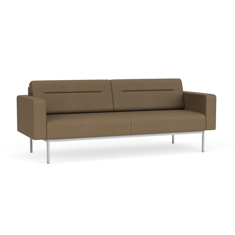 Canapé de réception Darsey, Sans alimentation, Patriot Plus taupe, Argent argent
