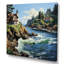 Art mural sur toile Cliffside Cottage By The Lake-548041147-581072867