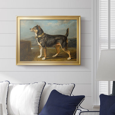 Portrait d'un chien (Staffordshire Bull Terrier) -James Ward-Toile tendue avec châssis-c. début du 19e siècle