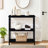 Console Table 3-Tier With Storage Shelves,Open Bookshelf Bookcase With Solid Wood Legs-907654296