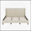 Lit plateforme tapissier luxueux en velours avec pieds robustes en noyer pour un confort ultime-1777703868