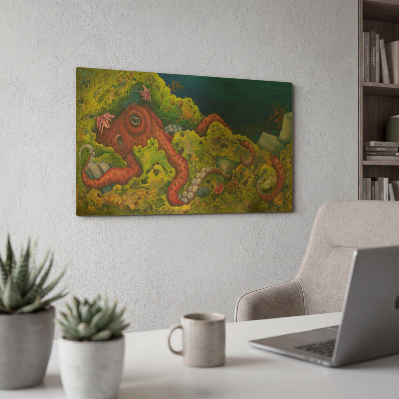 « The Guardian » par Tim Marsh, tableau mural en métal doré, 61 x 30,5 cm, 24 po x 12 po